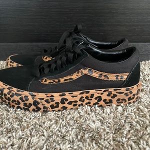 Leopard Print Platform Vans